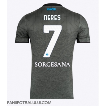 SSC Napoli David Neres #7 Tricou Fotbal Replică 2024-25 Barbati Treilea